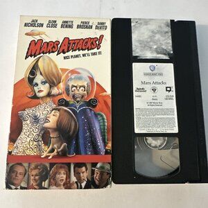 Mars Attacks! (VHS, 1997) Tim Burton Jack Nicholson Sci-Fi Comedy
